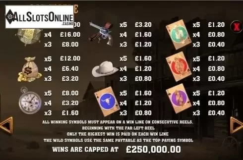 Screen2. Wild Bandits (Games Warehouse) from Games Warehouse