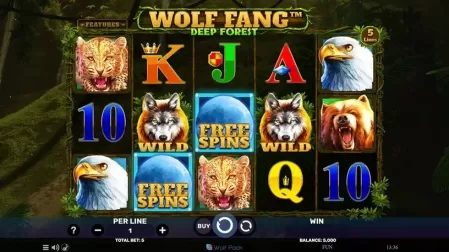 Wolf Fang – Deep Forest slot screenshot 1