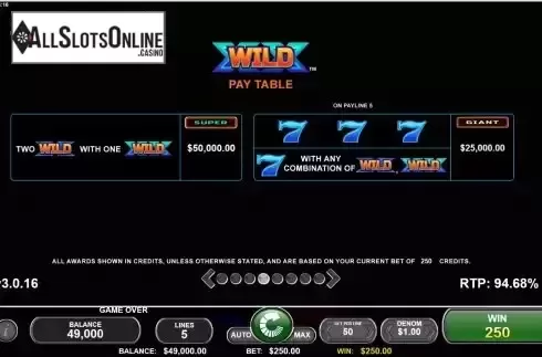 Jackpots screen 2