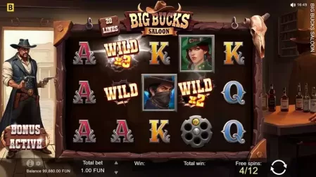 Big Bucks Saloon slot screenshot 4