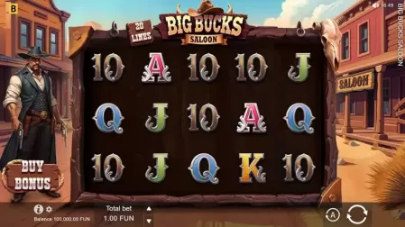 Big Bucks Saloon slot screenshot 1