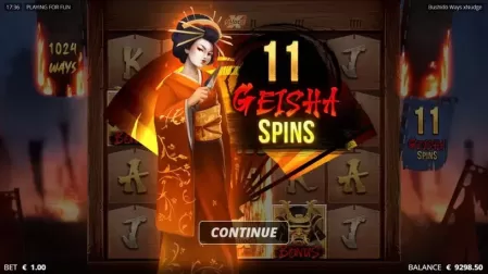 Bushido Ways slot screenshot 3