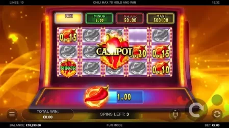 Chili Max 7s Hold and Win slot screenshot 3