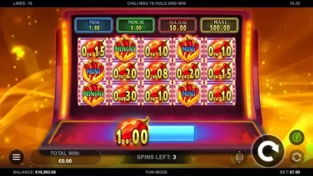 Chili Max 7s Hold and Win slot screenshot 5