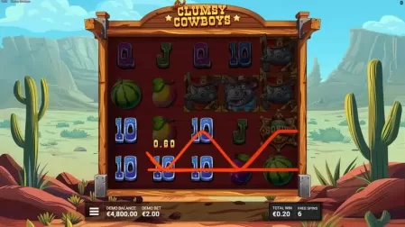Clumsy Cowboys slot screenshot 4
