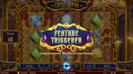 Crystopia slot screenshot 3