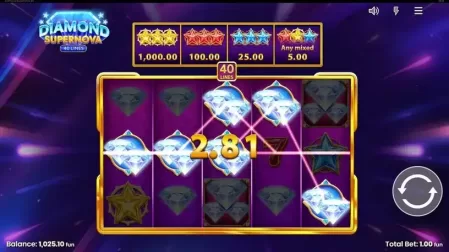 Diamond Supernova 40 slot screenshot 2