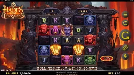 Hades Lost Treasures slot screenshot 1