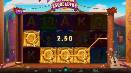 Los Cuatro Esqueletos Dream Drop slot screenshot 2