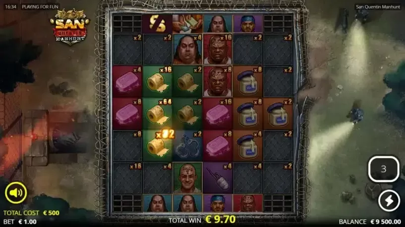 San Quentin Manhunt slot screenshot 