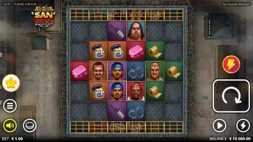 San Quentin Manhunt slot screenshot 