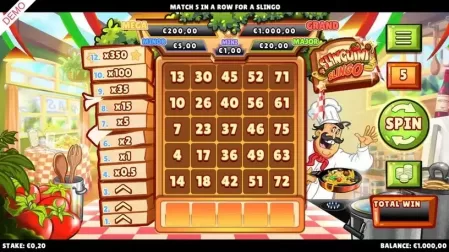 Slinguini Slingo slot screenshot 1