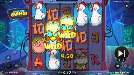 Sticky Wild: Farm 51 slot screenshot 4