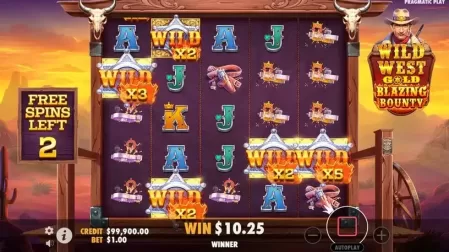 Wild West Gold Blazing Bounty slot screenshot 5