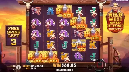 Wild West Gold Blazing Bounty slot screenshot 8