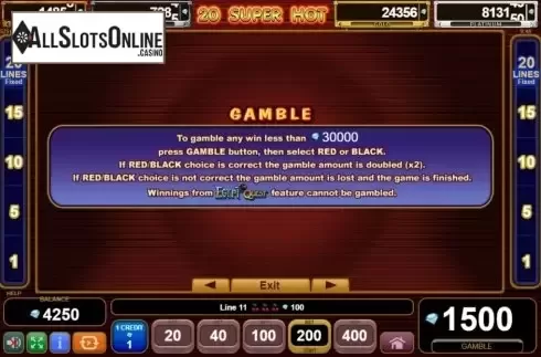 Feature screen 2. 20 Super Hot Egypt Quest from EGT