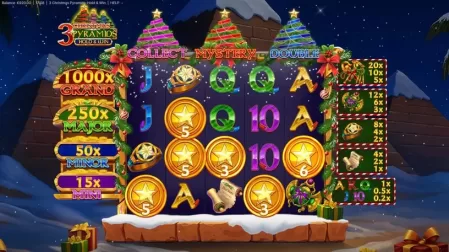 3 Christmas Pyramids: Hold and Win slot screenshot 2