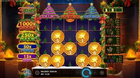 3 Christmas Pyramids: Hold and Win slot screenshot 3