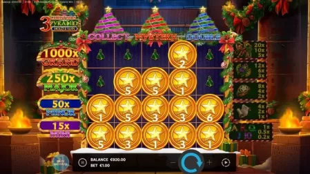 3 Christmas Pyramids: Hold and Win slot screenshot 4