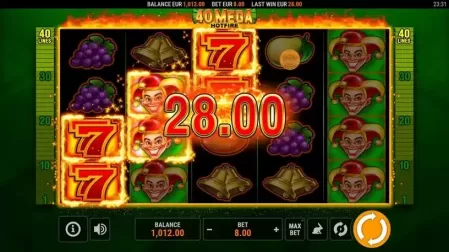 40 Mega Hotfire slot screenshot 3