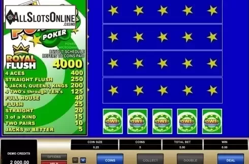 Game Screen. Aces & Faces MH (Microgaming) from Microgaming