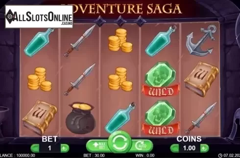Reel screen . Adventure Saga from 7mojos