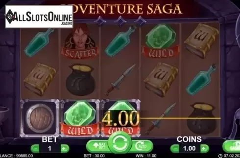 Win screen 2. Adventure Saga from 7mojos