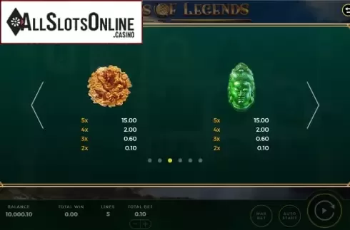 Paytable 2. Atlas of Legends from Bally Wulff