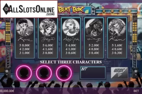 Start Screen. Beat Box from Gamatron