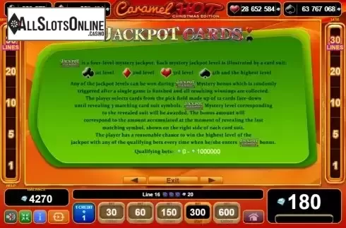 Mystery jackpot screen