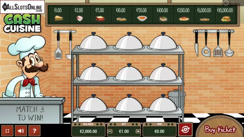 Game Screen 1. Cash Cuisine Scratch from Pariplay