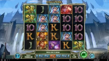 Champions of Mithrune slot screenshot 1