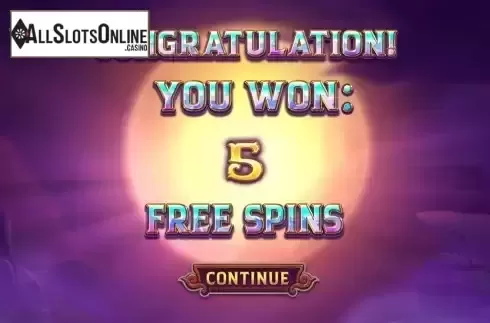 Free spins screen