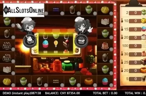 Reels screen. Dessert Mario from Triple Profits Games