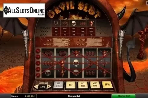 Reel Screen. Devil Slot from GameScale