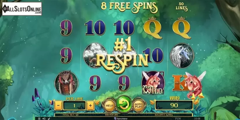 Free spins screen 2. Divine Forest from Spinomenal