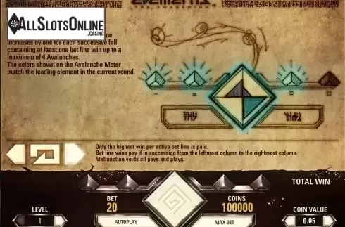 Screen7. Elements: The Awakening from NetEnt