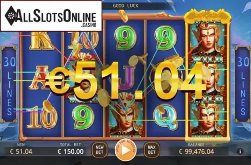 Win Screen. Erlang Shen from KA Gaming