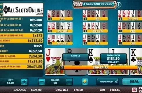 Game Screen 2. Faces & Deuces (Red Rake) from Red Rake