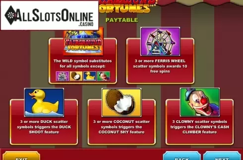 Screen3. Fairground Fortunes Clowny's from Psiclone Games