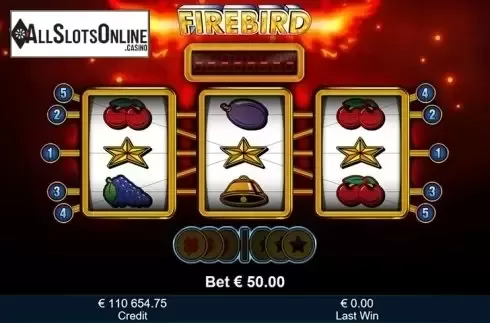 Game Workflow Mobil screen. Firebird from Greentube