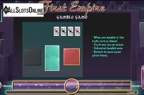 Paytable 4. First Empire from BetConstruct