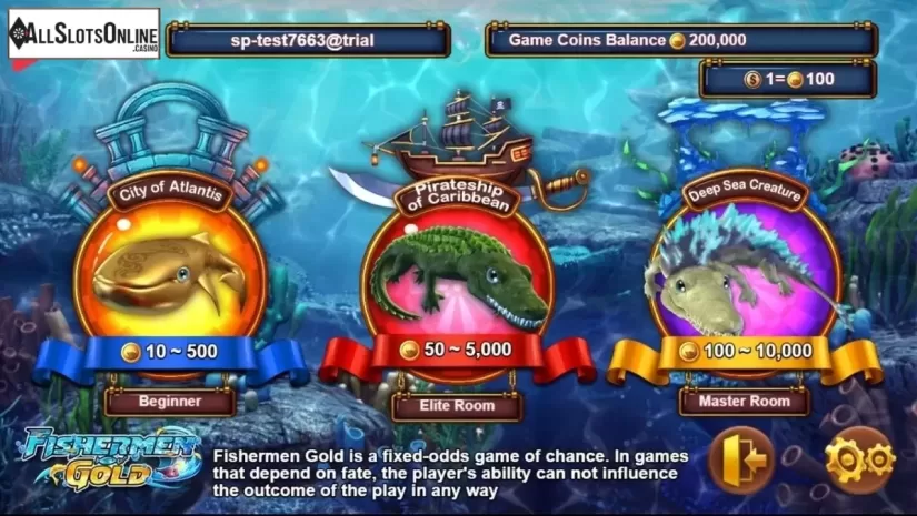 Start Screen. Fishermen Gold from SimplePlay