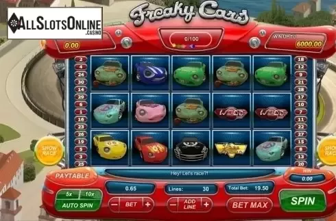 Game Workflow screen. Freaky Cars from GamesOS