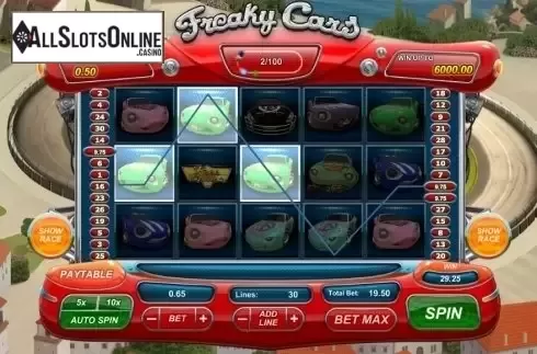 Win Screen 2. Freaky Cars from GamesOS