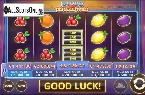 Reel screen. Fruit Stack Super Double Wild from Cayetano Gaming