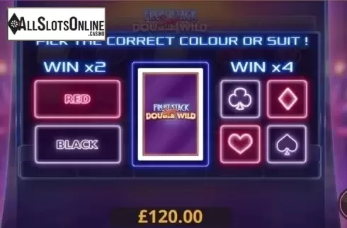 Bonus Game screen. Fruit Stack Super Double Wild from Cayetano Gaming