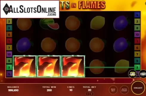 Win screen 3. Fruits in Flames from Bally Wulff