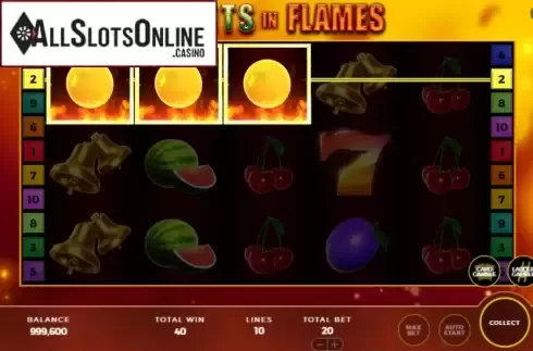 Win screen 2. Fruits in Flames from Bally Wulff