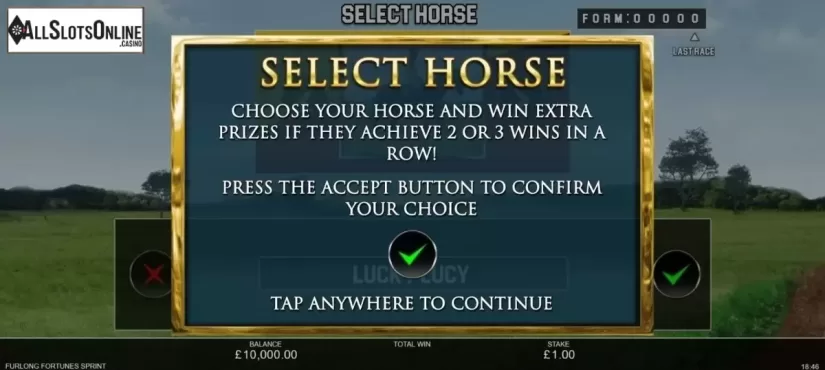 Start Screen 1. Furlong Fortunes Sprint from Inspired Gaming
